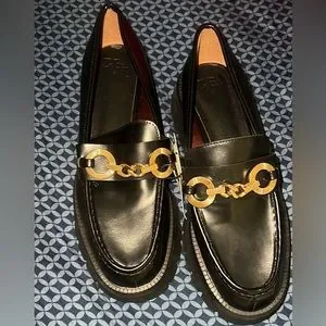Zara Shoes Zara Loafers With Track Sole And Chain Poshmark
